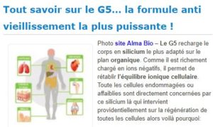 silicium organique G5 LLRG5 almabio